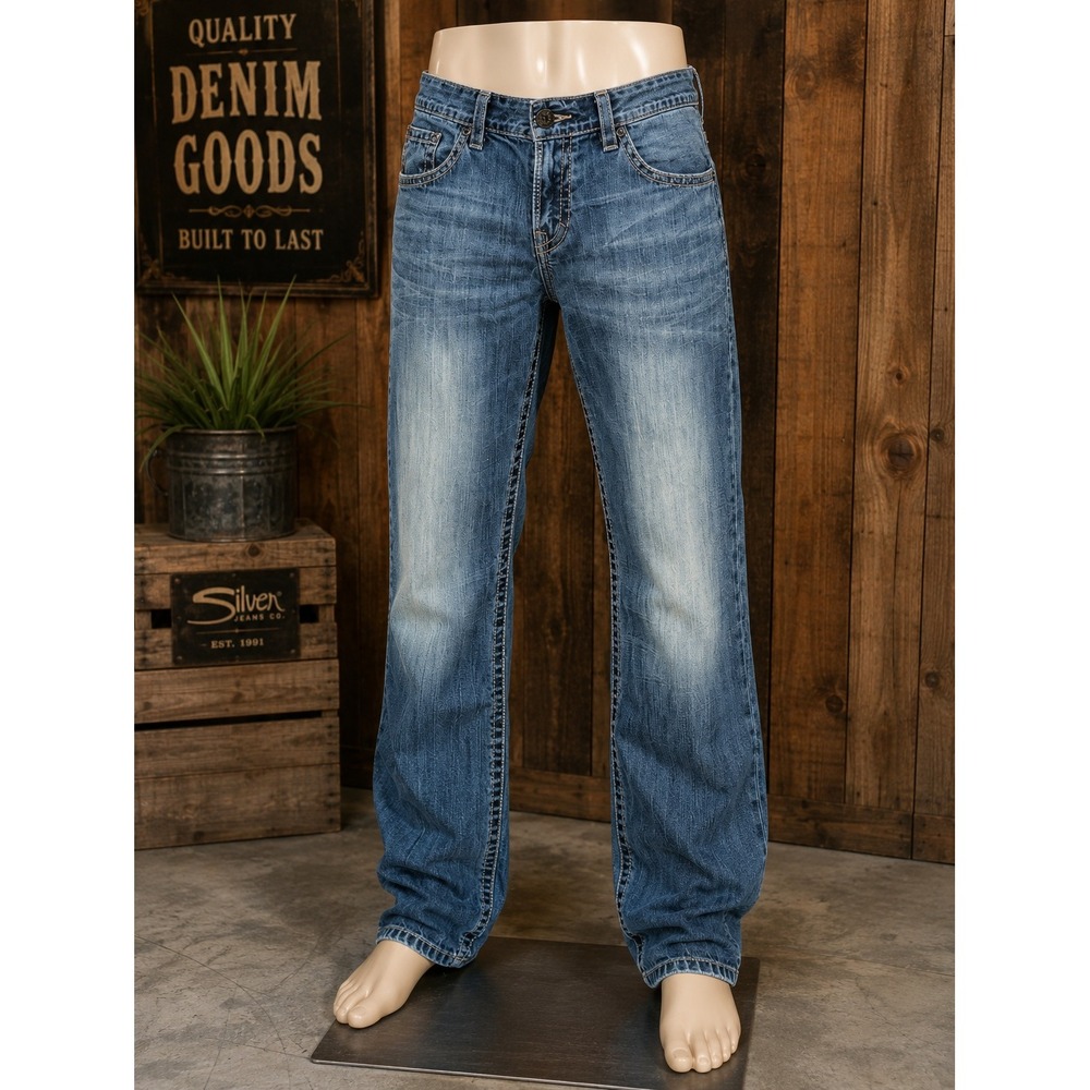 Silver Jeans Gordie Men's Relaxed Dostre Straight Jeans | 34x32 | Y2K - Picture 15 of 15